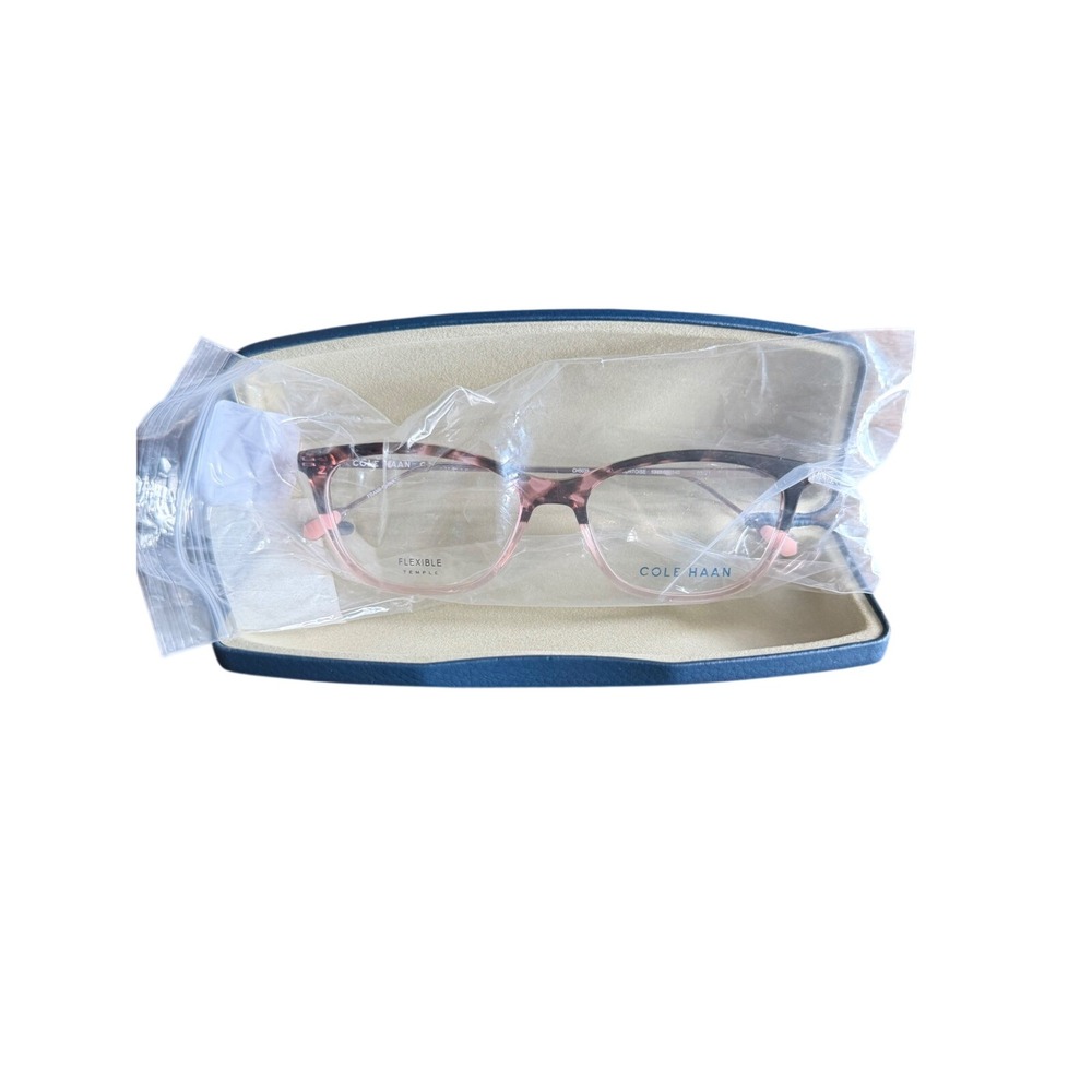 Cole Haan CH5039 651 Blush Tortoise Cat Eye Eyeglasses Frames 53-16-140 Case